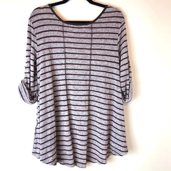 Simply Noelle | Purple Striped Swing Sweater - Picture 5 of 5